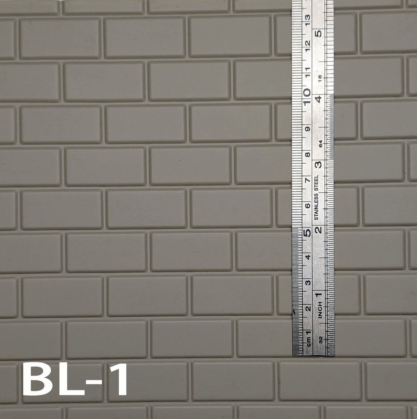 BL-1 Concrete Block Grey 1” / 1:12 7” x 24” Sheet