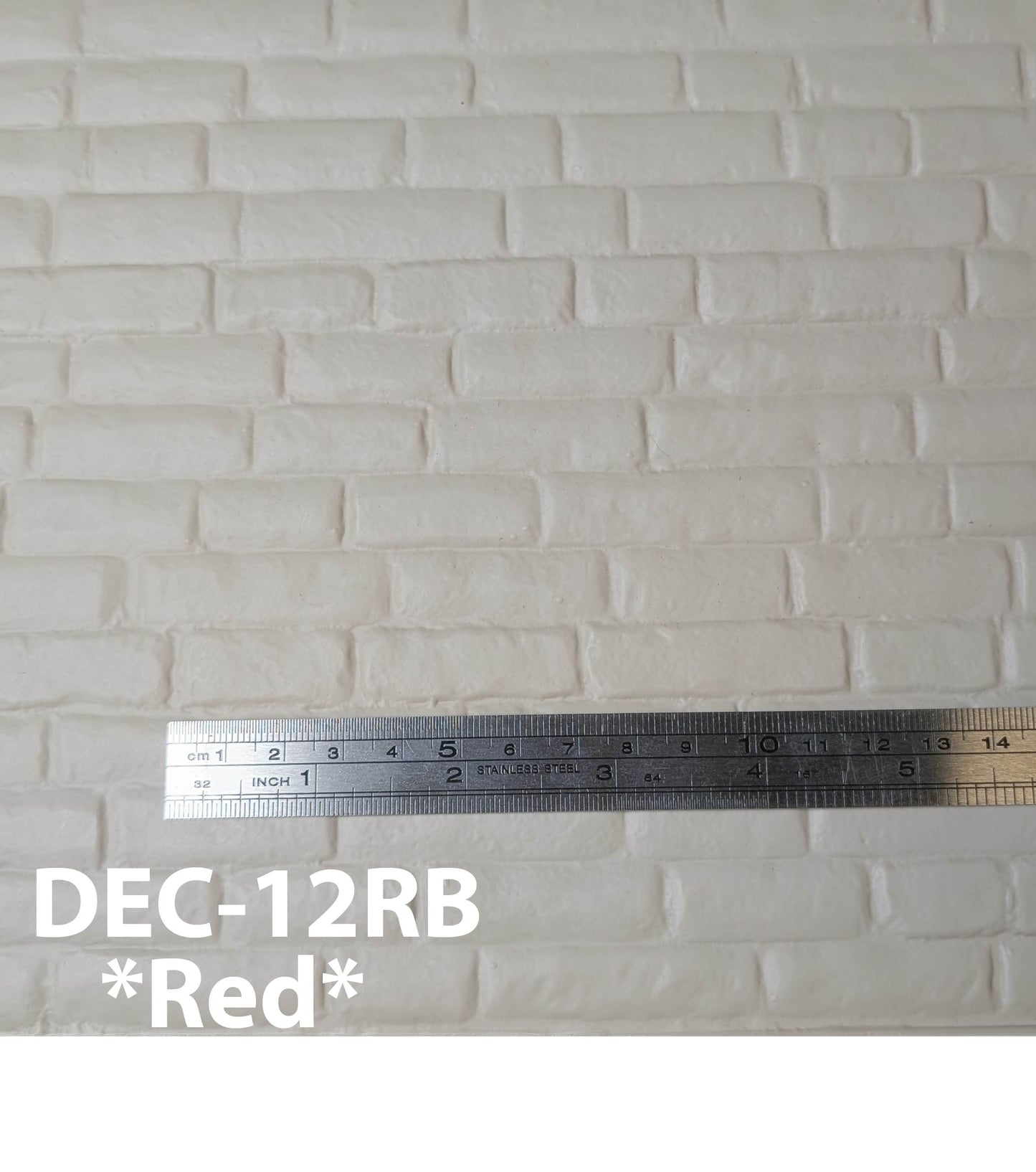 DEC-12RB   Decorative Accent Brick Trim 1" / 1:12  7” x 24” Sheet