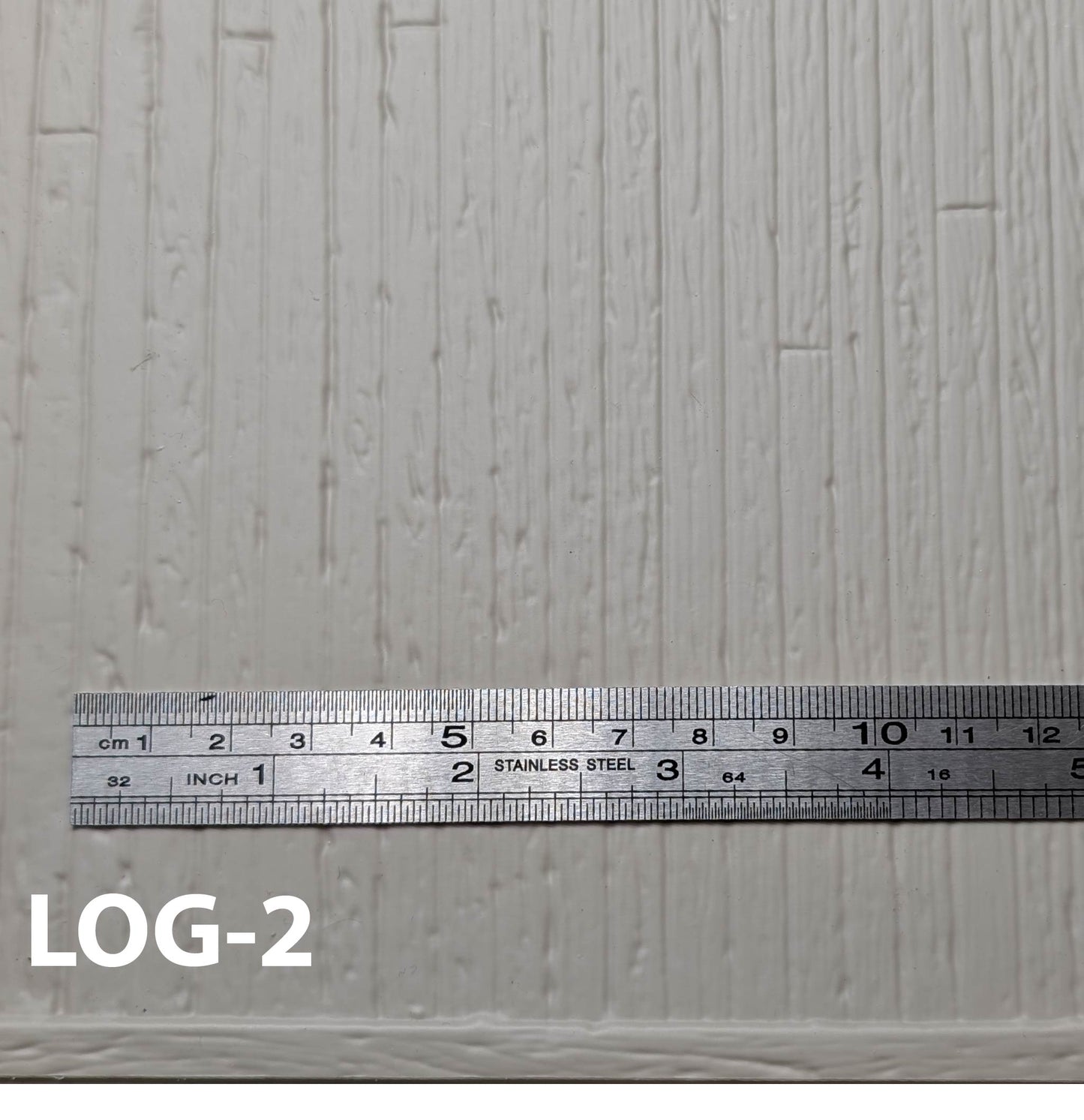 LOG-2 Log Siding Grey 1:24 7” x 24” Sheet
