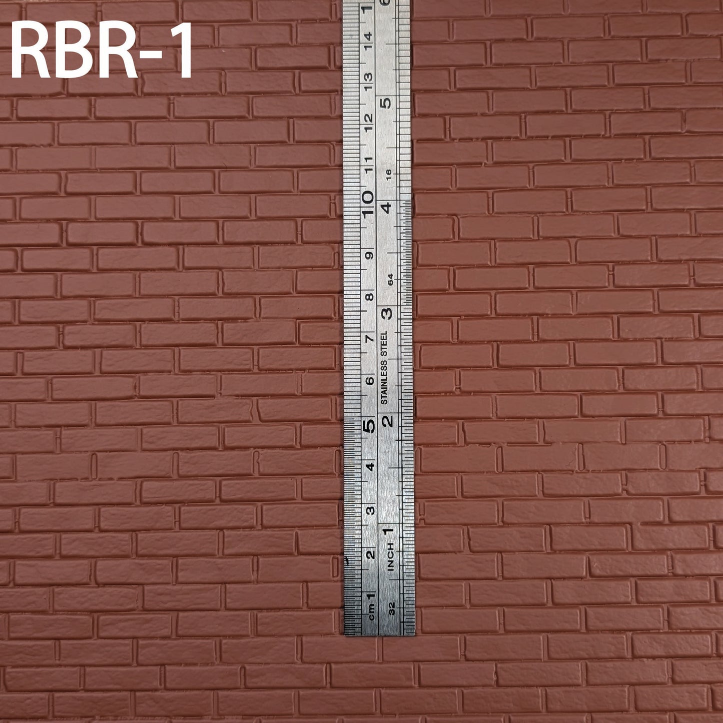 RBR-1  Rough Brick  1” / 1:12  7” x 24” Sheet