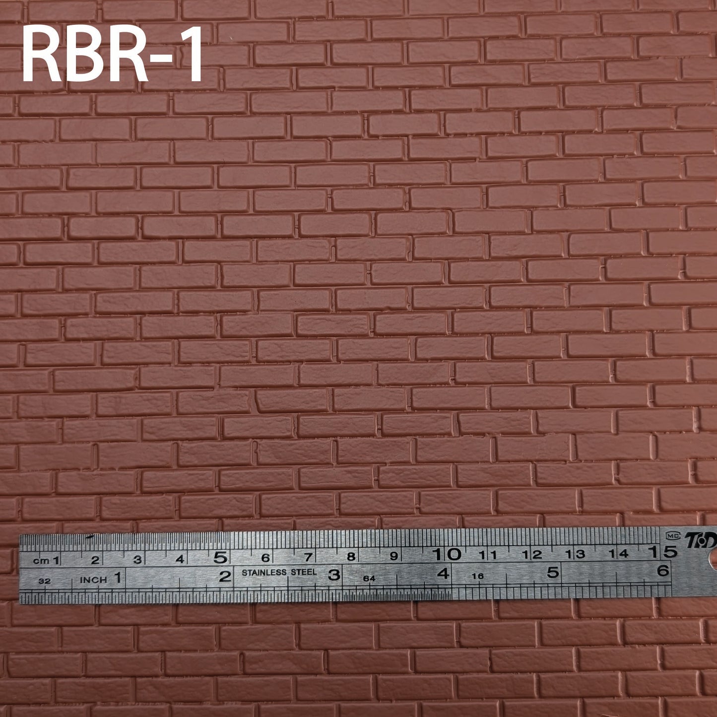 RBR-1  Rough Brick  1” / 1:12  7” x 24” Sheet
