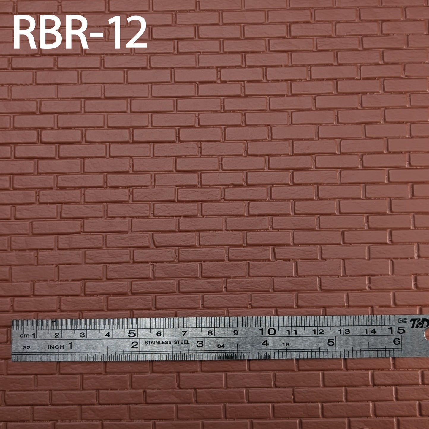 RBR-12  Rough Brick 1” / 1:12  14” x 24” Sheet