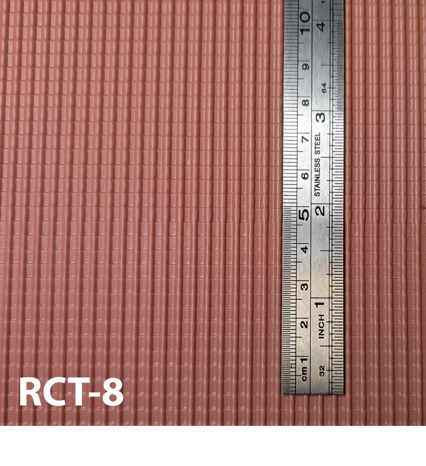 RCT-8 Clay Roof Tile HO ⅛” / 1:1 7” x 12” Sheet