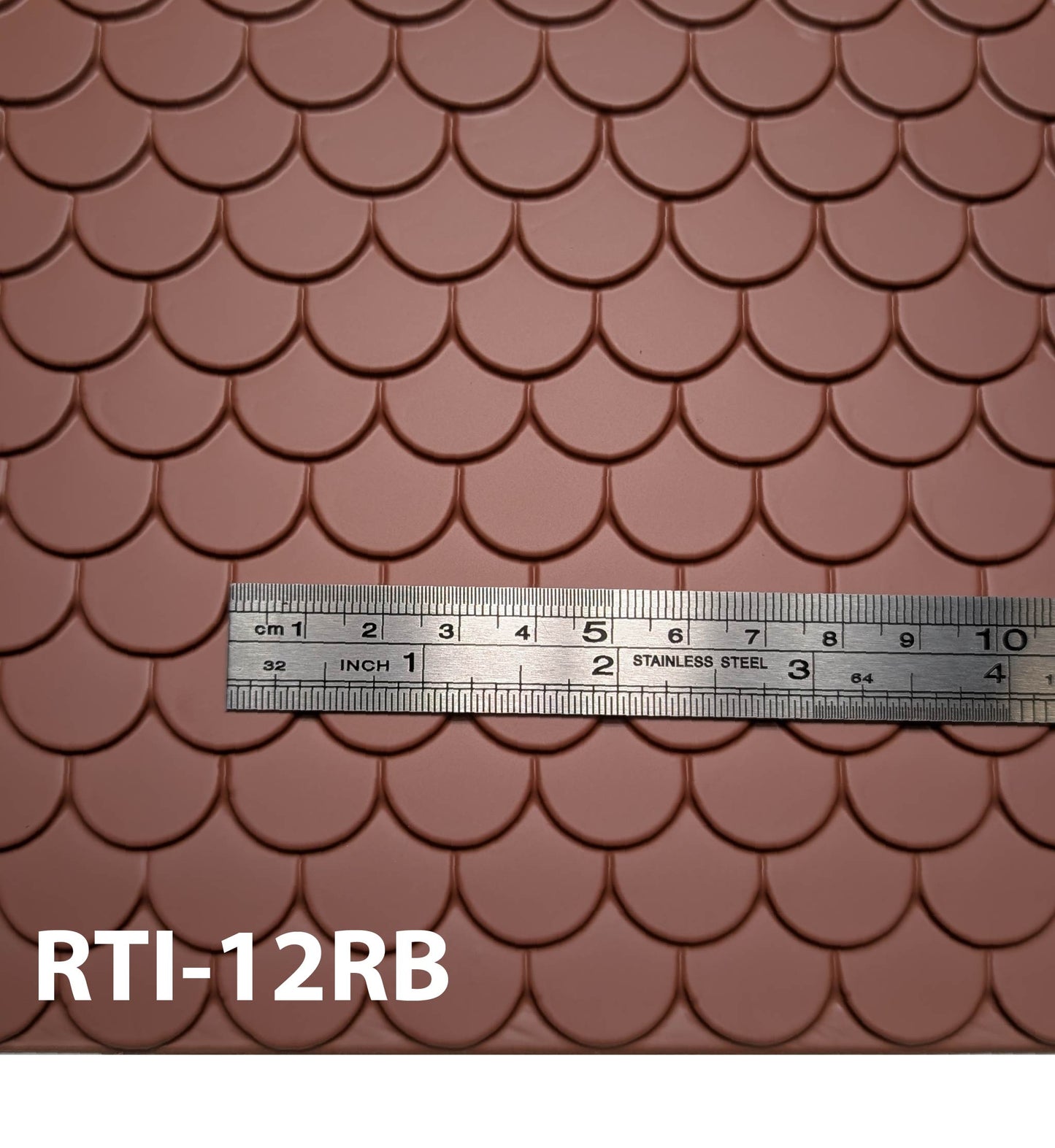 RTI-12RB Round Scalloped Roof Tile 1" / 1:12 14” x 24”