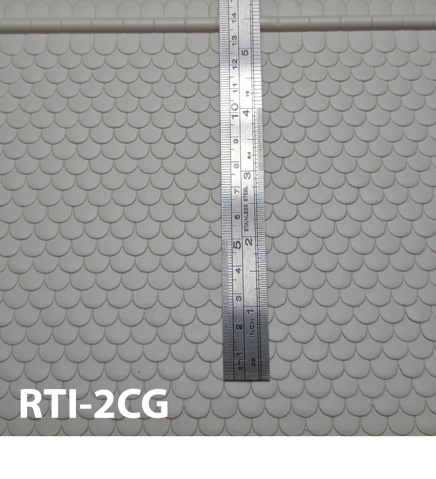RTI-2CG Round Scalloped Roof Tile G ½” / 1:24 7” x 24” Sheet