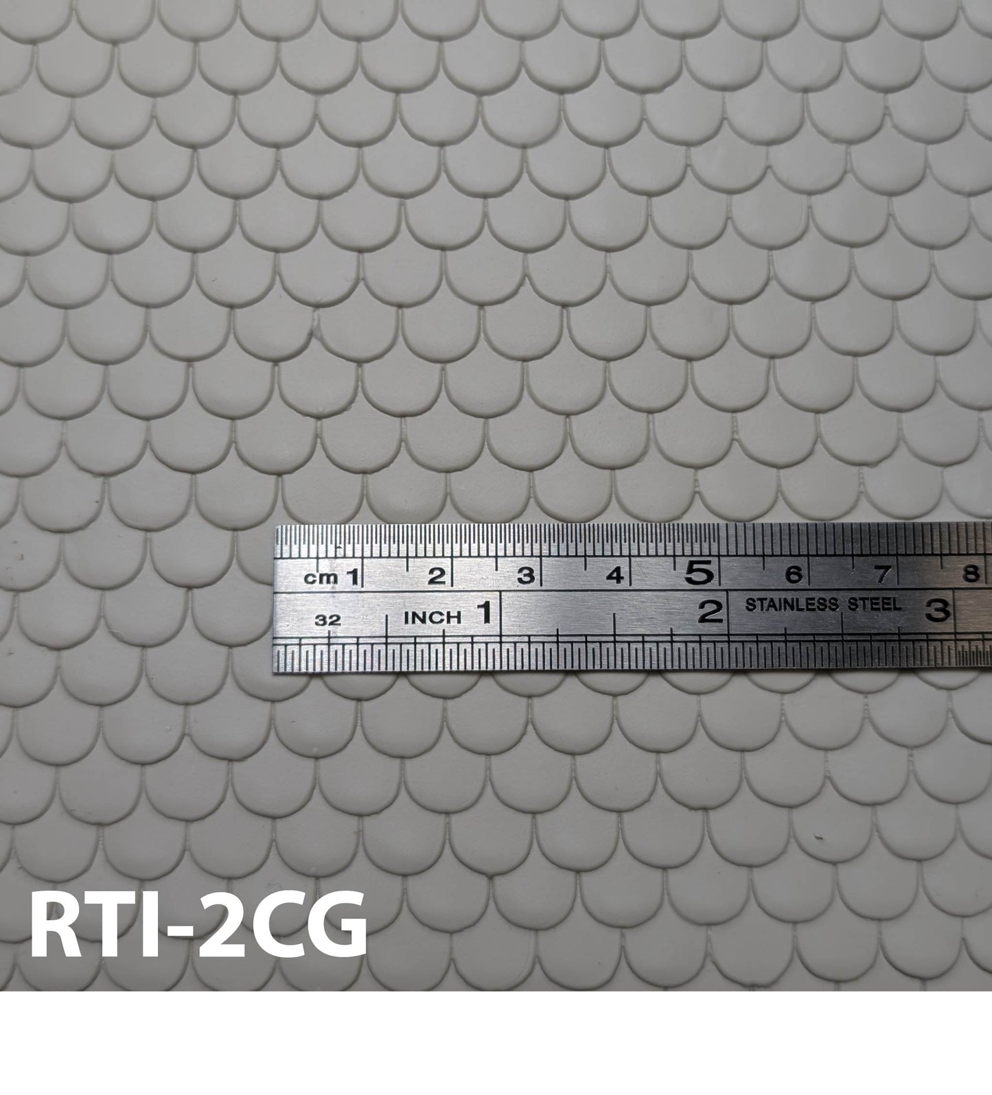 RTI-2CG Round Scalloped Roof Tile G ½” / 1:24 7” x 24” Sheet