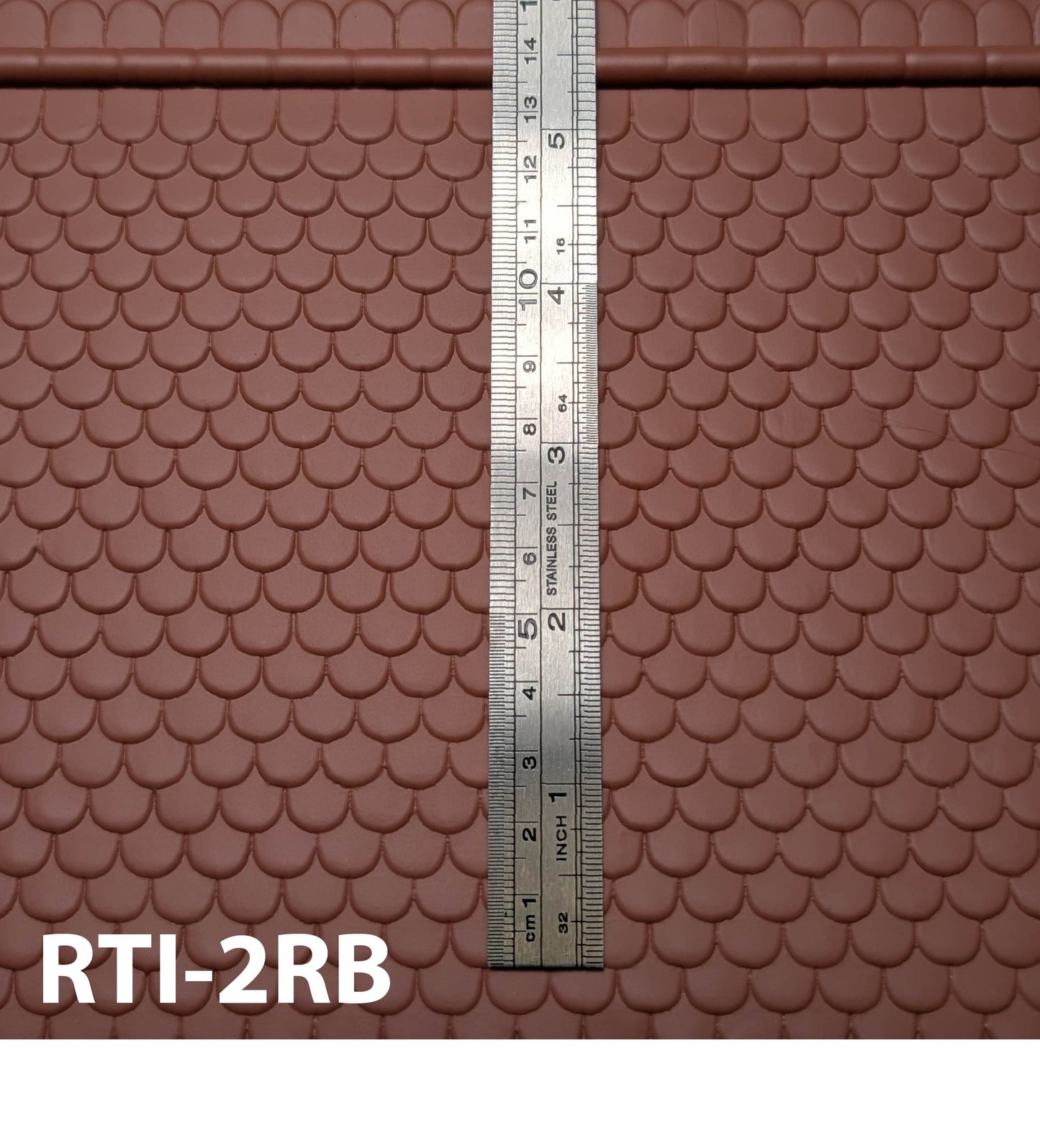 RTI-2RB Round Scalloped Roof Tile G ½” / 1:24 7” x 24” Sheet