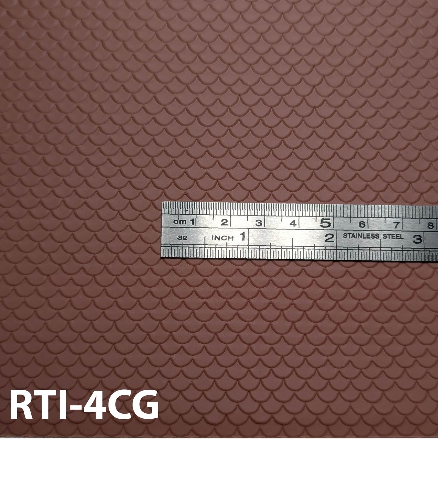 RTI-4RB  Round Scalloped Roof Tile O ¼” / 1:48  7” x 12” Sheet