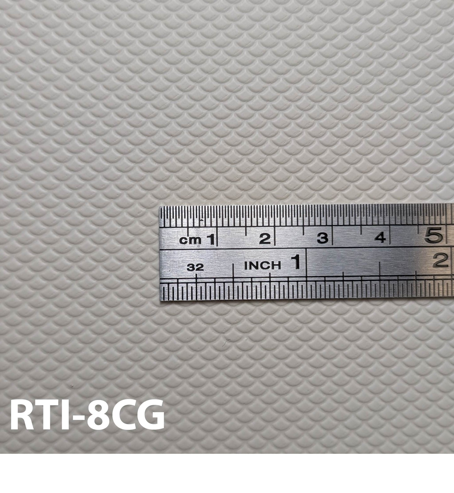 RTI-8CG  Round Scalloped Roof Tile HO ⅛” / 1:1  7” x 12” Sheet