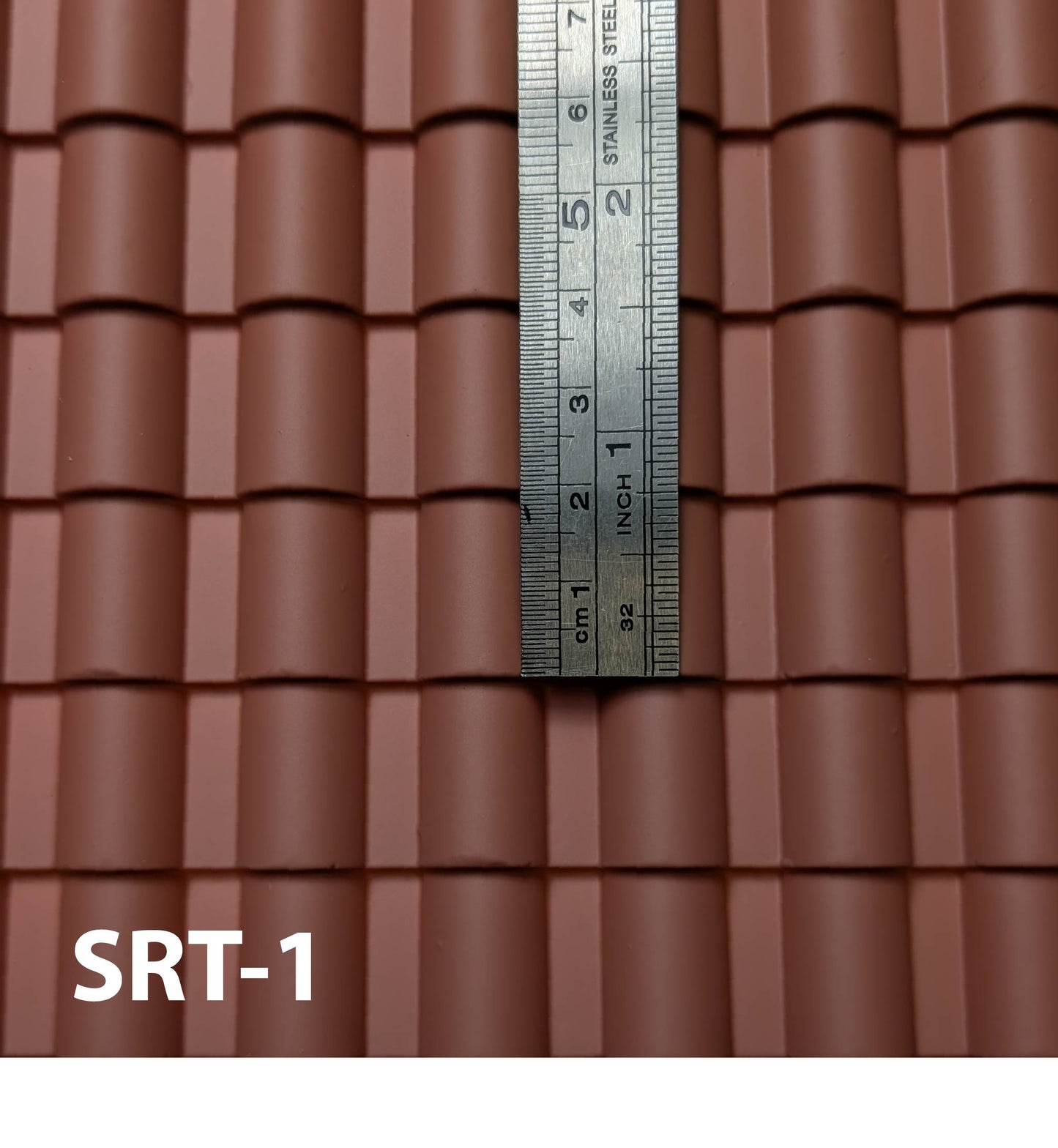 SRT-1  Spanish Roof  1" / 1:12  7” x 24” Sheet