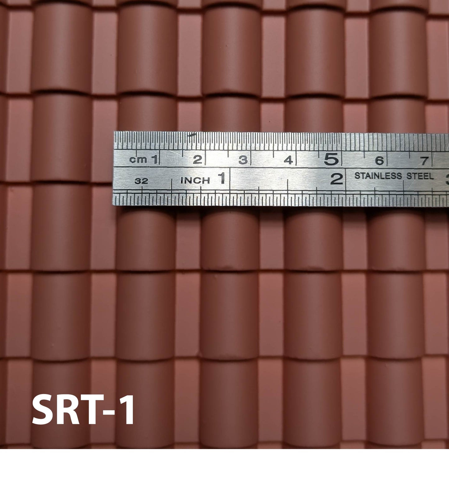 SRT-1  Spanish Roof  1" / 1:12  7” x 24” Sheet