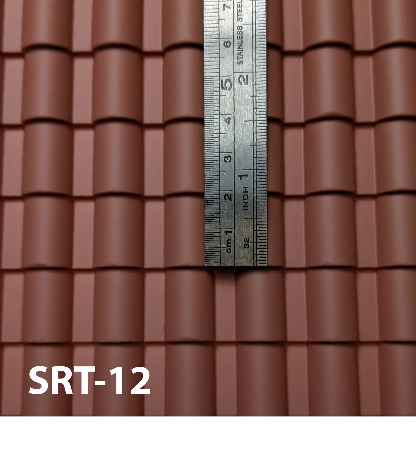 SRT-12  Spanish Roof  1" / 1:12  14” x 24” Sheet