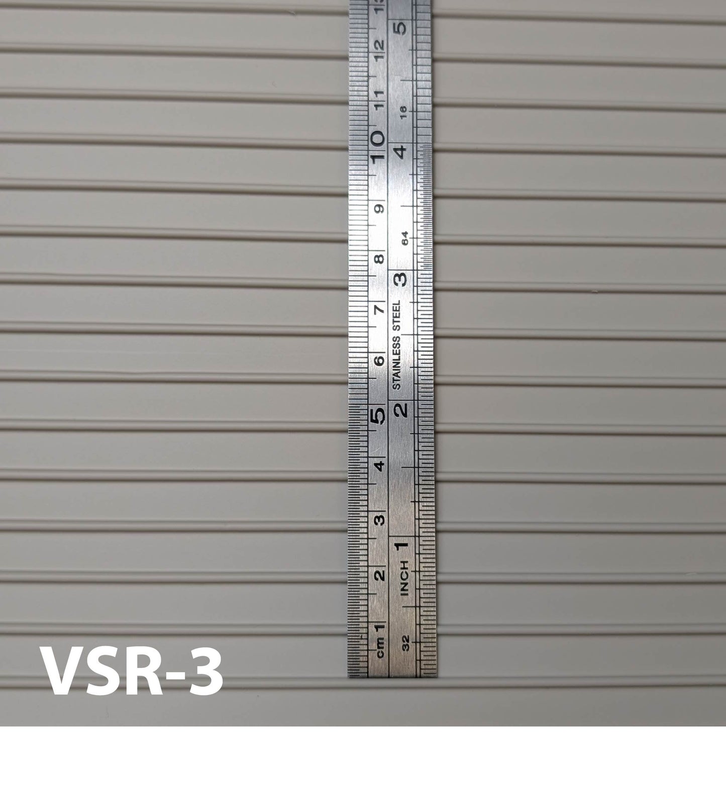 VSR-3  Vertical Rib Siding  ⅜” / 1:32  7” x 12” Sheet