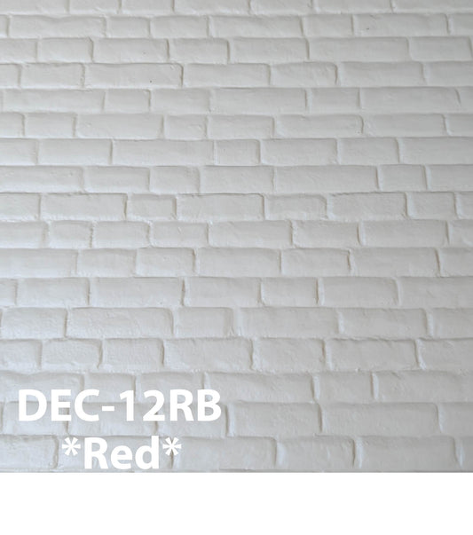 DEC-12RB Decorative Accent Brick Trim 1" / 1:12 7” x 24” Sheet