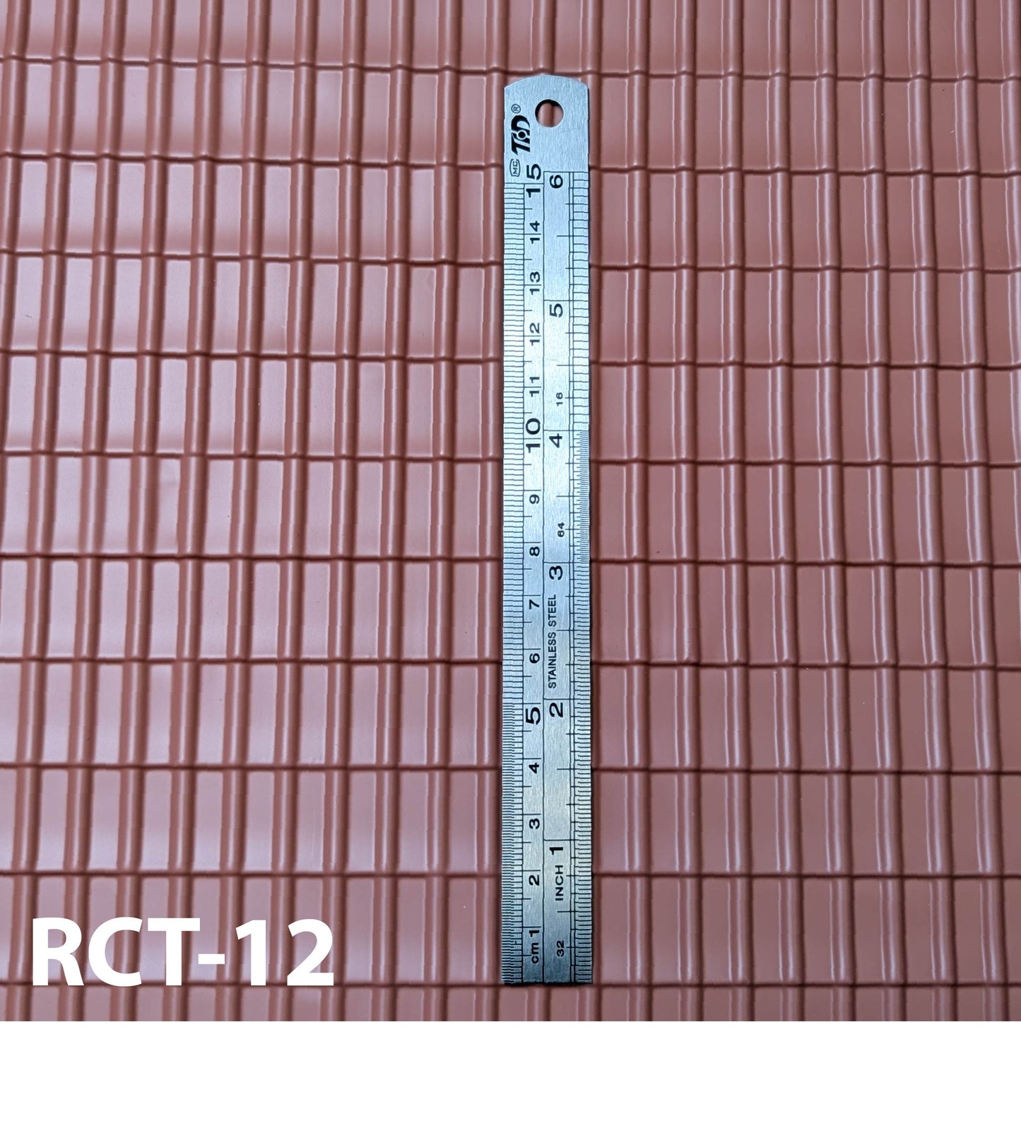 RCT-12  Clay Roof Tile  1” / 1:1  14” x 24” Sheet