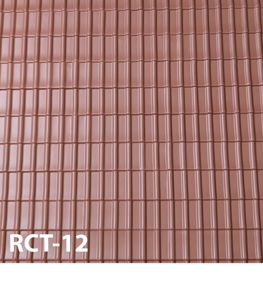 RCT-12  Clay Roof Tile  1” / 1:1  14” x 24” Sheet