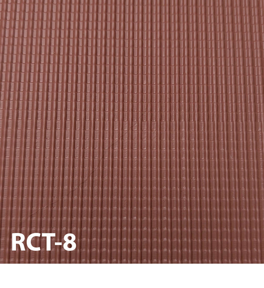 RCT-8 Clay Roof Tile HO ⅛” / 1:1 7” x 12” Sheet