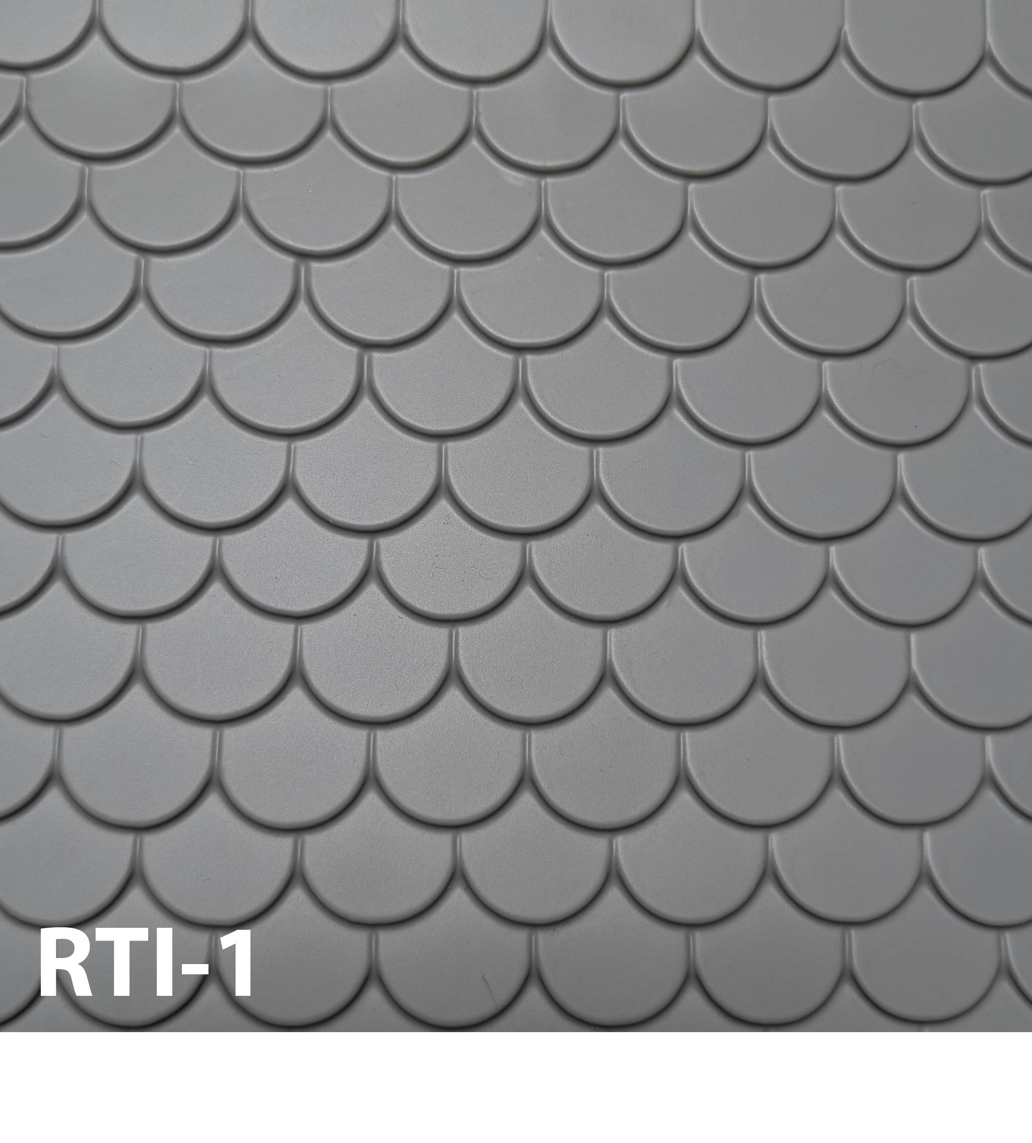 RTI-1 Round Scalloped Roof Tile 1” / 1:12 7” x 24
