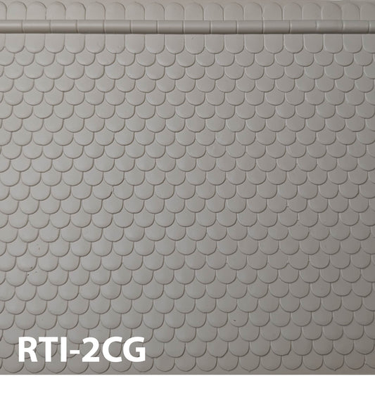 RTI-2CG  Round Scalloped Roof Tile G ½” / 1:24  7” x 24” Sheet