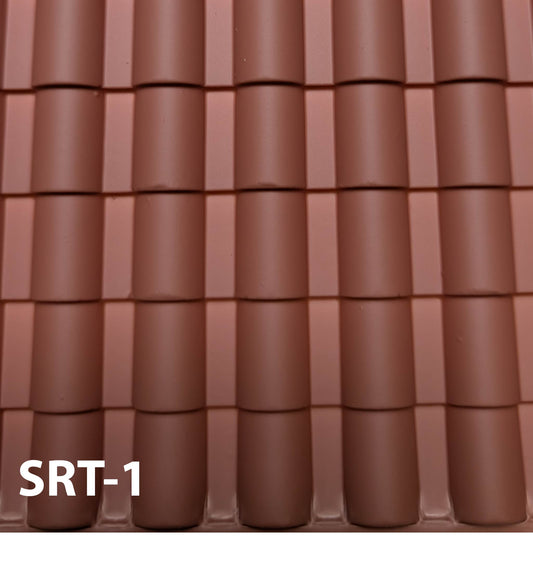 SRT-1  Spanish Roof  1" / 1:12  7” x 24” Sheet